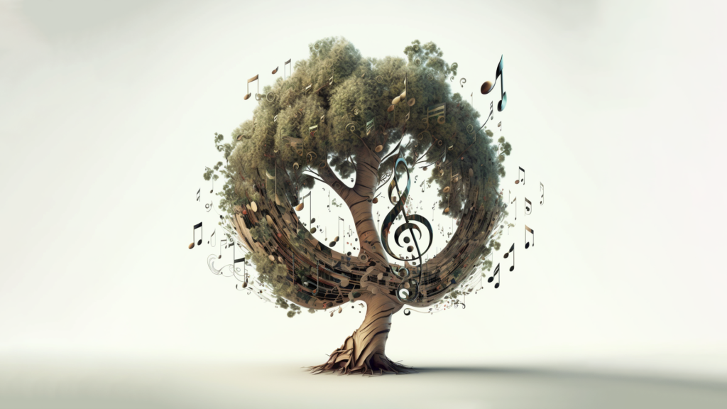A representation of the sounds of the nature.